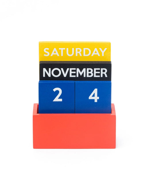 Helio Ferretti Small Multicolor Wooden Calendar