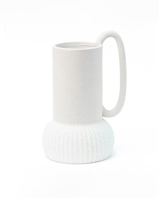 Helio Ferretti Ceramic Vase with Natural Base
