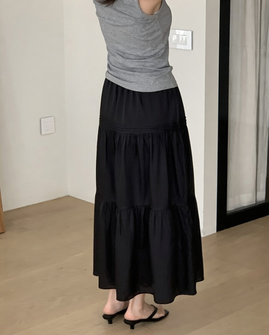 Tiered Cotton Skirt