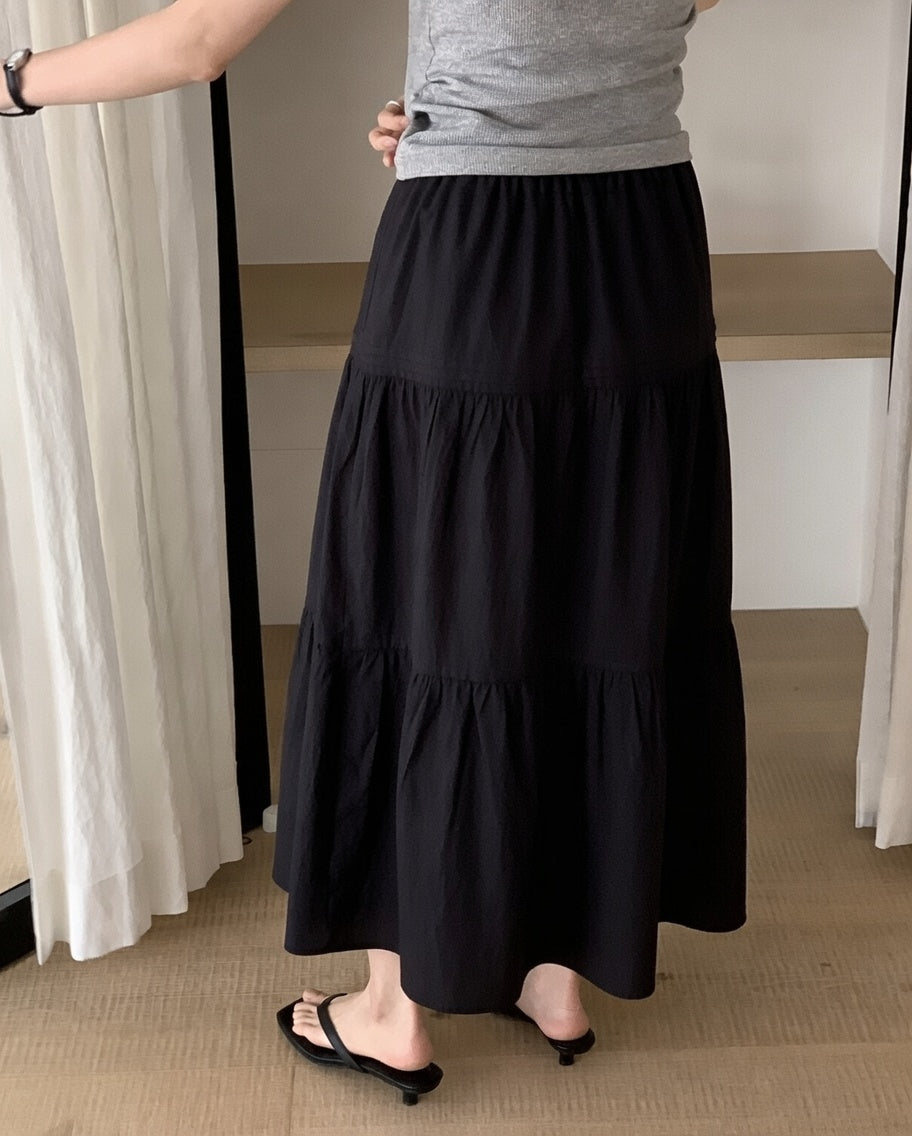Tiered Cotton Skirt