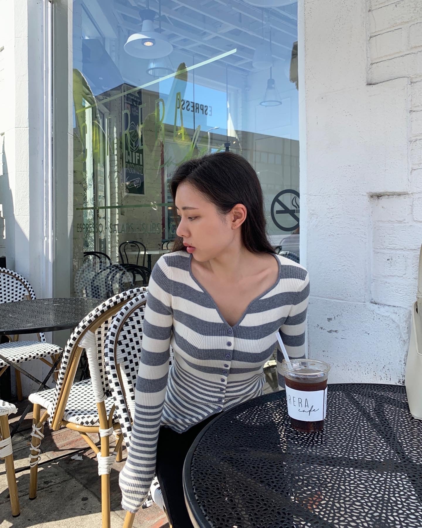 Striped Rib Cardigan