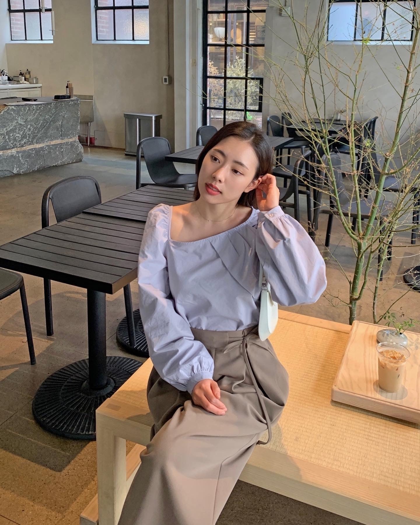 Asymmetric Neck Blouse