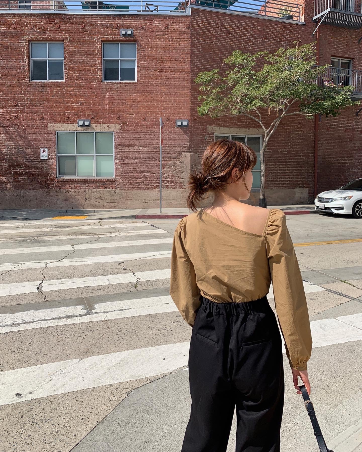 Asymmetric Neck Blouse