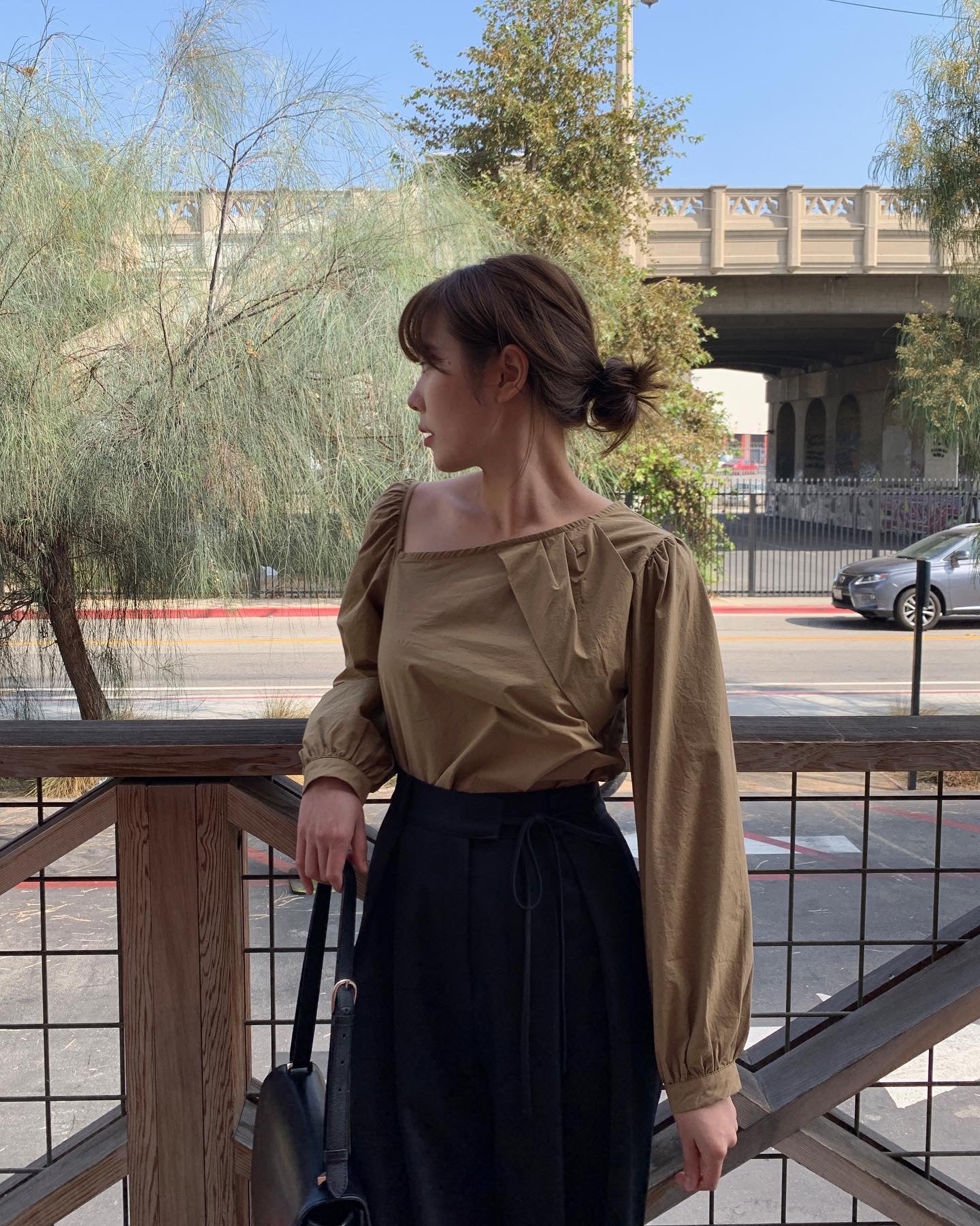 Asymmetric Neck Blouse