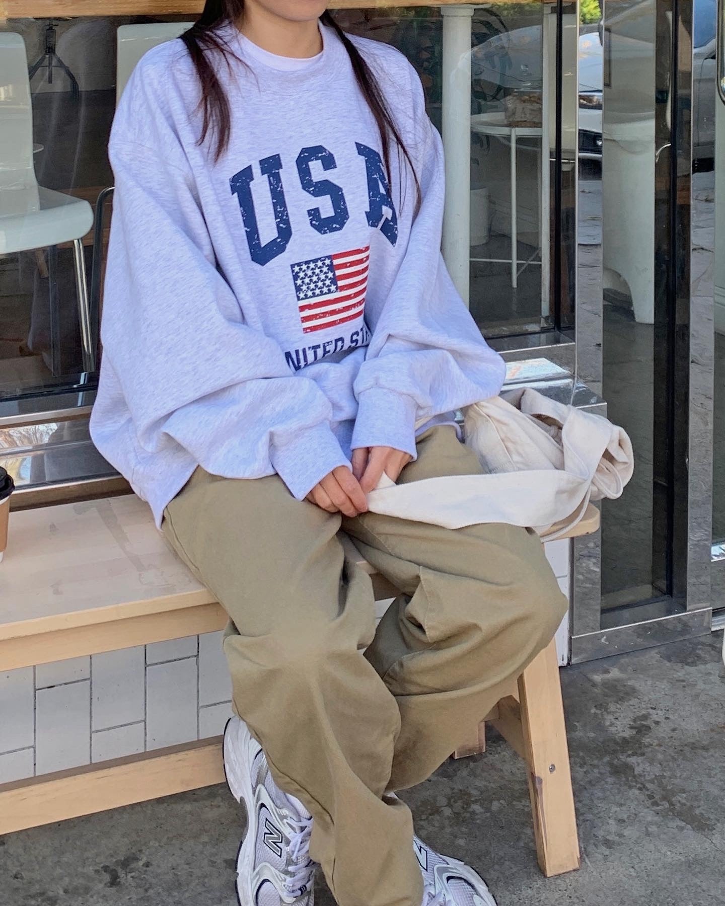 Fleece Lined USA Sweatshirt