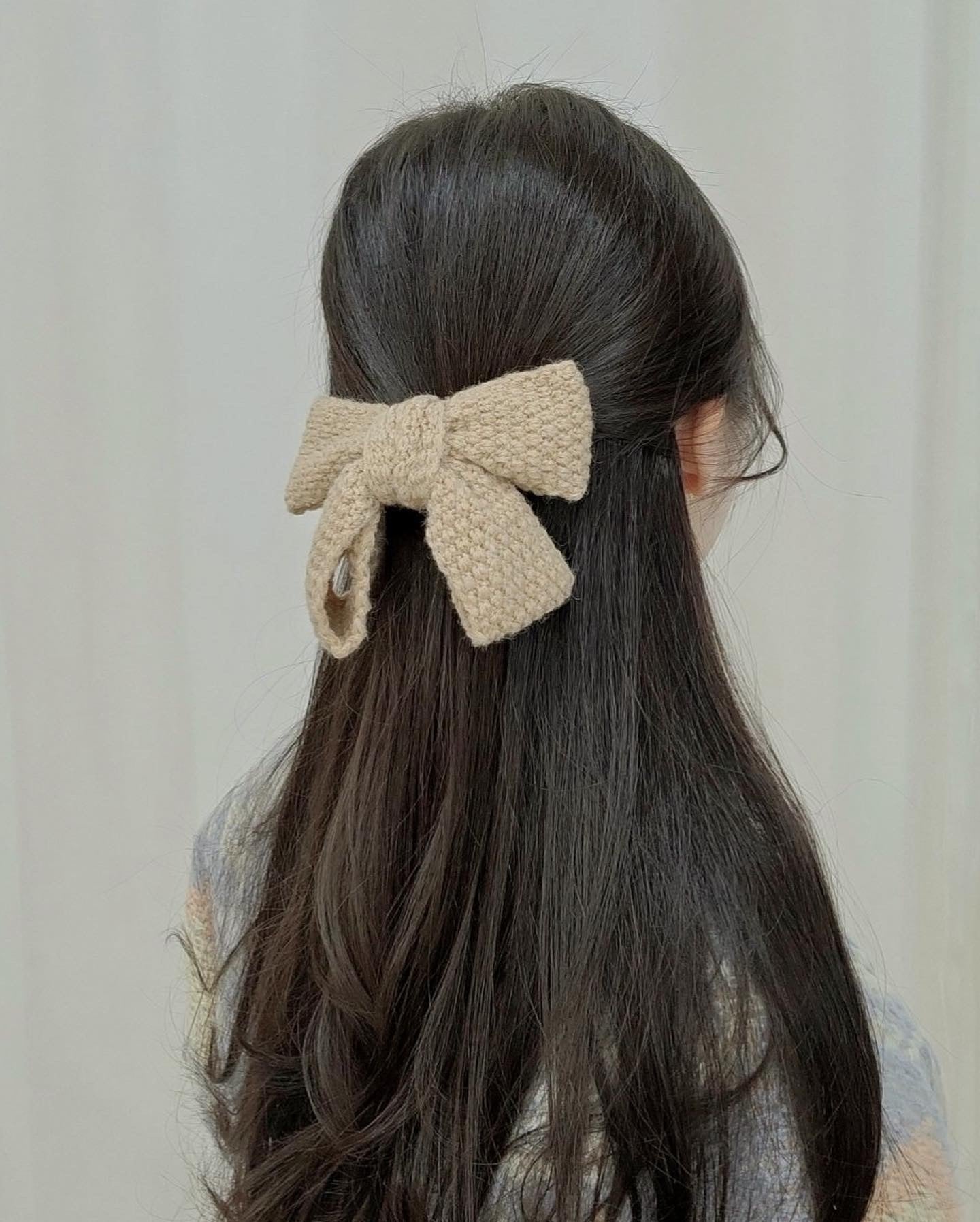 Knitted Ribbon Hair Pin