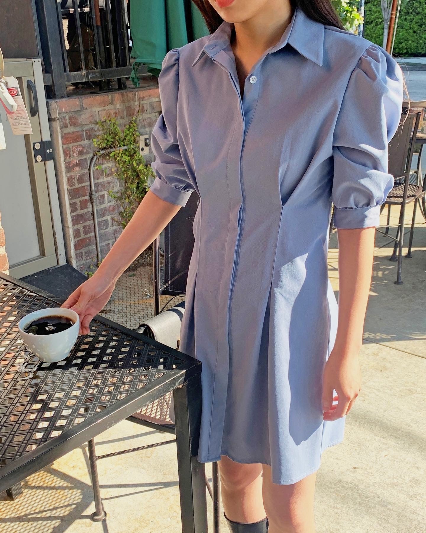 Pintuck Shirt Dress