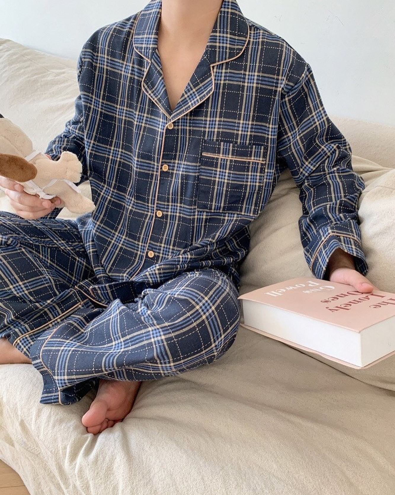 Plaid Couple Pajama Set Elsis