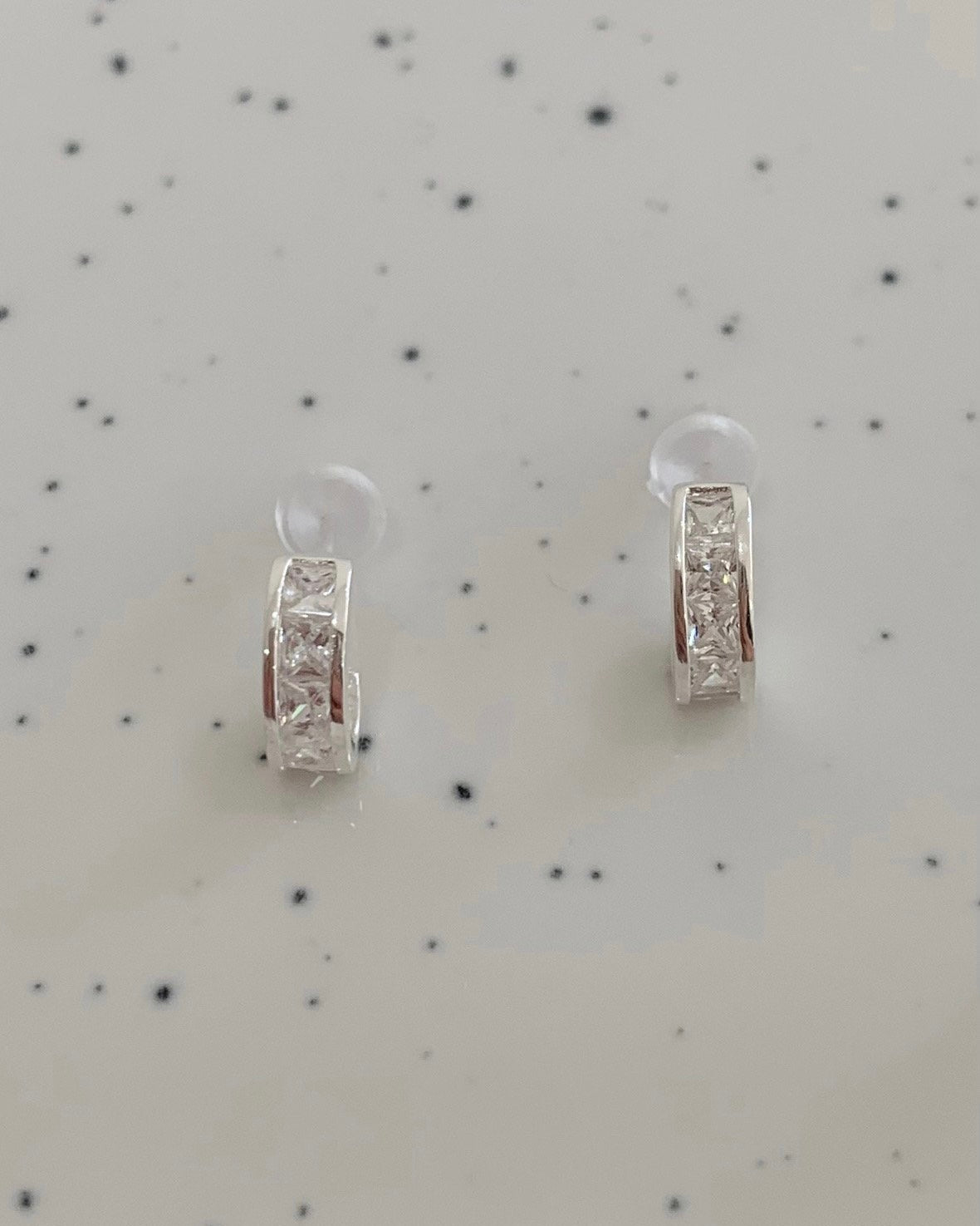 925 Silver Curly Cubic Earring