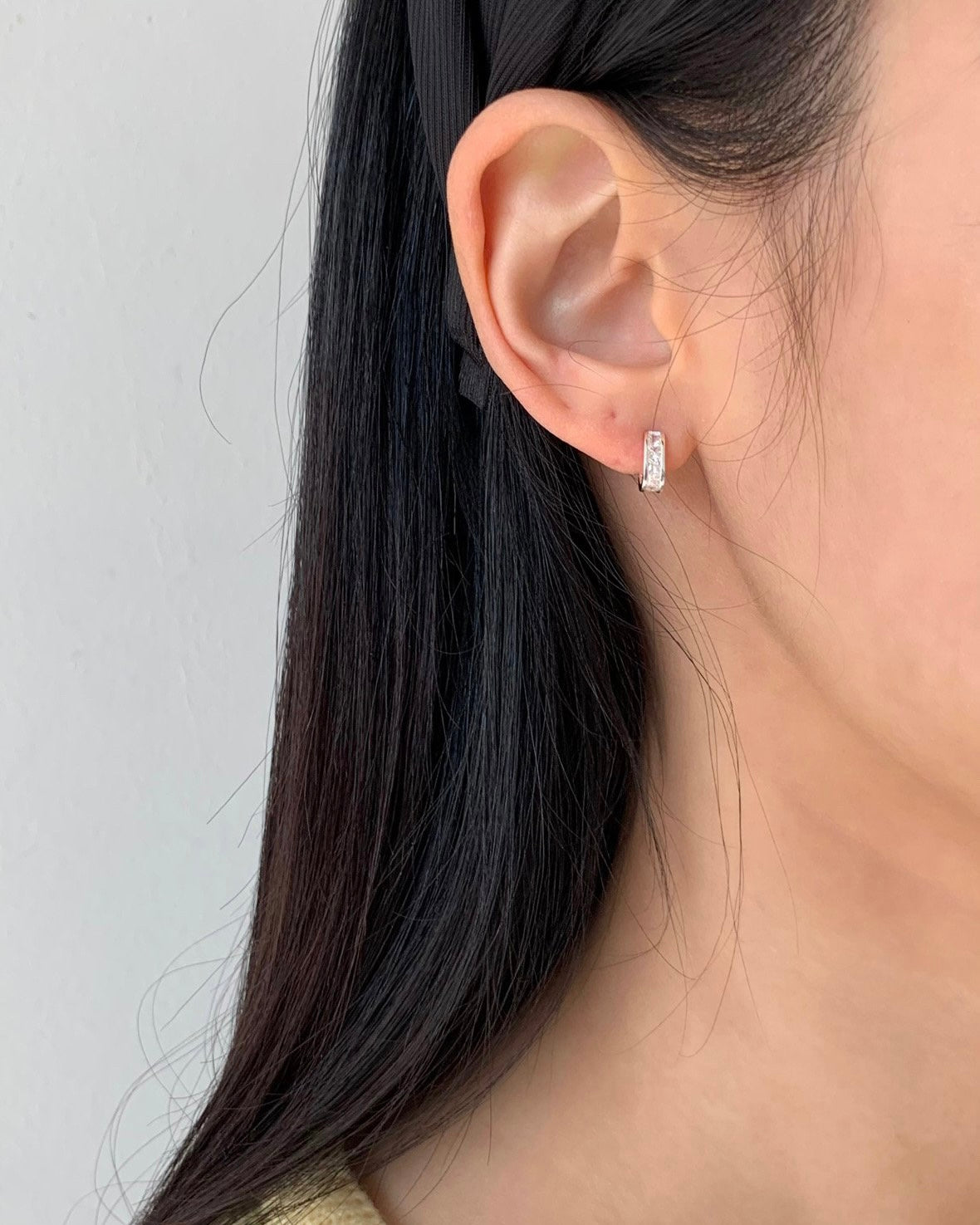 925 Silver Curly Cubic Earring