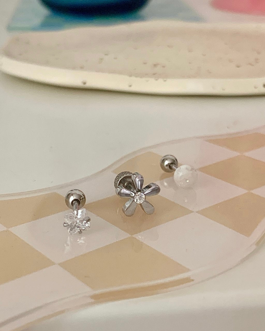 Nickle Free 3 Pieces Piercing Set